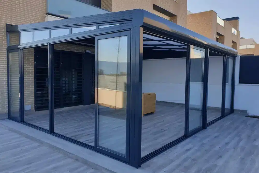 cerramiento de aluminio y pvc terraza