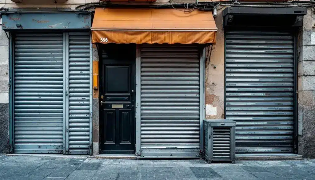 negocio con persianas metalicas